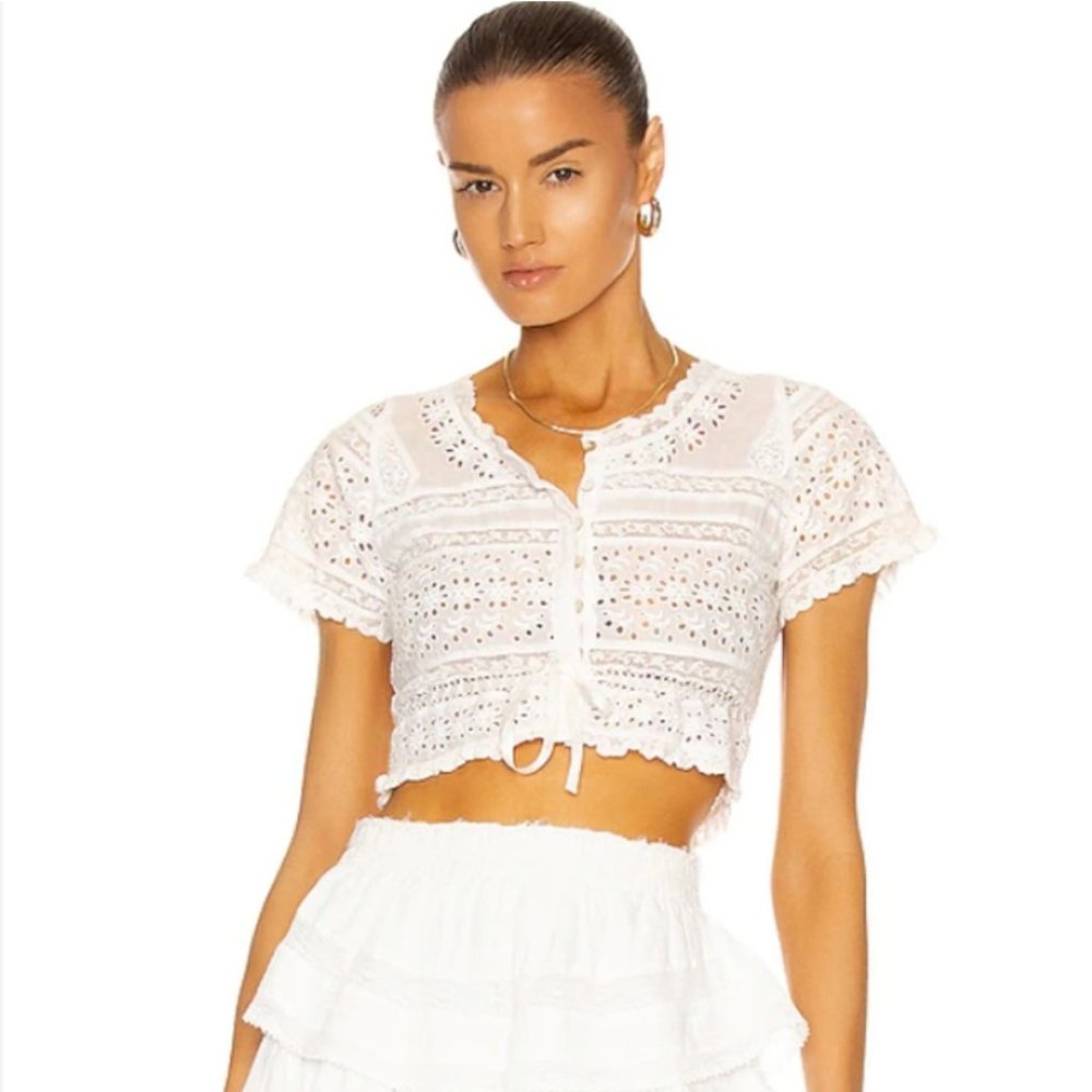 LoveShackFancy White Blouse